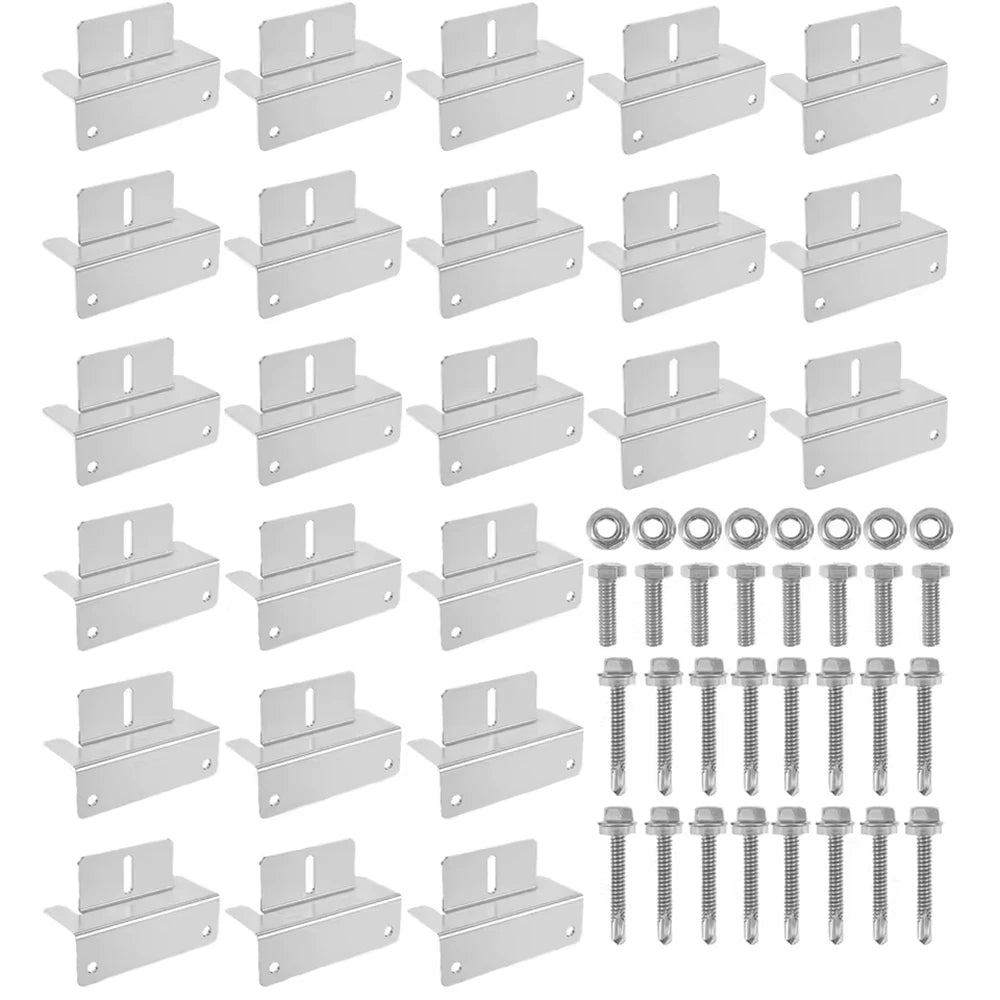 The 24 Pack of the Solar Panel Mounting Z Brackets