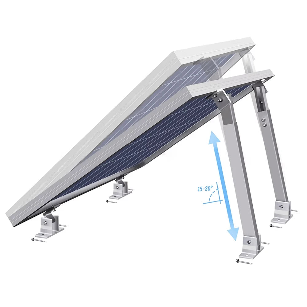 The 15-30° angle you can use this solar panel mounting set for