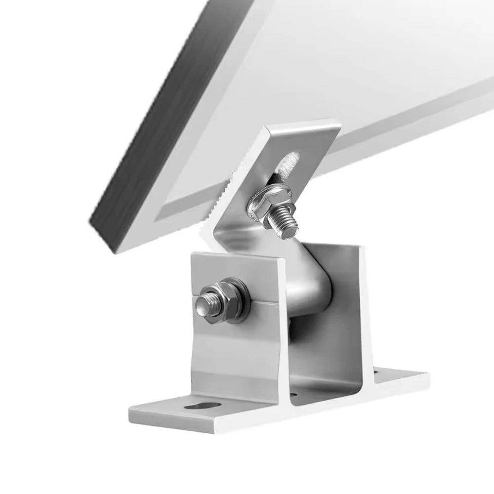 How the lower mounting brackets connect to solar panels
