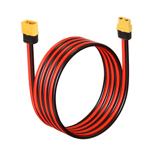 XT60 Extension Cable 5 ft (1.5m) for Solar Panels with Power Stations from EcoFlow, Bluetti, Anker, Allpowers, and More