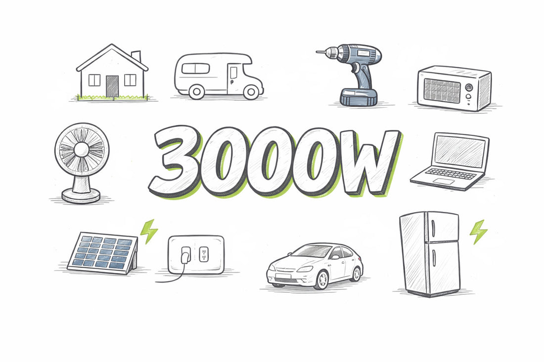 What Can a 3000W Portable Power Station Run? Real Loads & Runtime Math