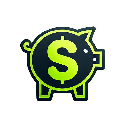 Smart Savings icon with dollar sign on piggy bank