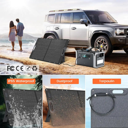 Some of the main highlights and features for the Ctolity 100W Foldable Solar Panel