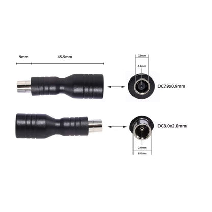 The dimensions of the DC7909 to DC8020 Adapter: High Quality Solar Panel Connector for Jackery Power Stations