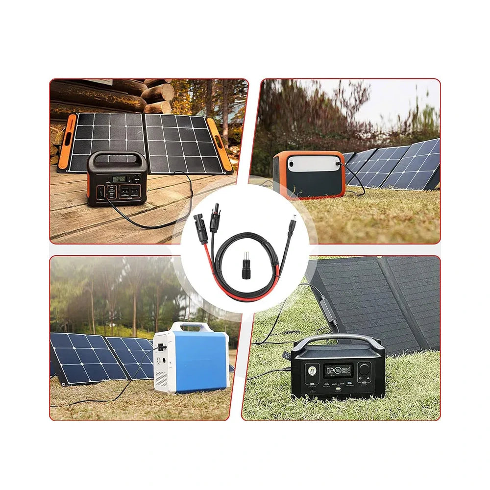 Using the MC4 to DC5521 or DC7909 Solar Charging Cable with different power stations