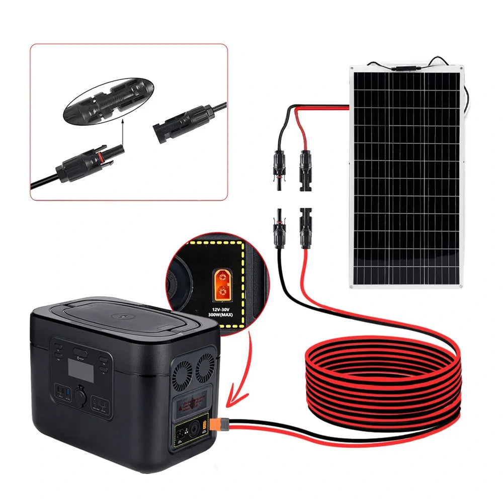 How to use the Solar to XT60i Charging Cable with a portable power station