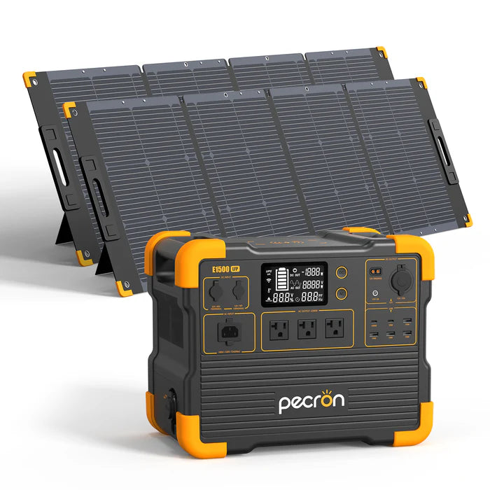 PECRON E1500LFP Power Station with solar panels