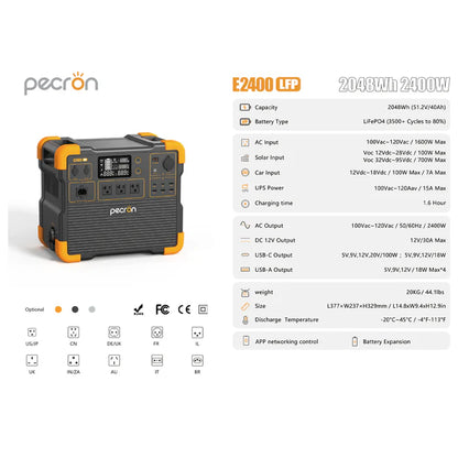 PECRON E2400 Power Station specifications