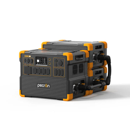 PECRON E3600LFP Power Station with two external batteries