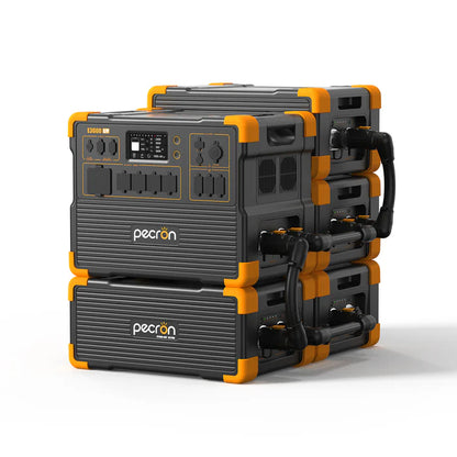 Four PECRON EP3000-48V External Battery Packs with a E3600LFP Power Station