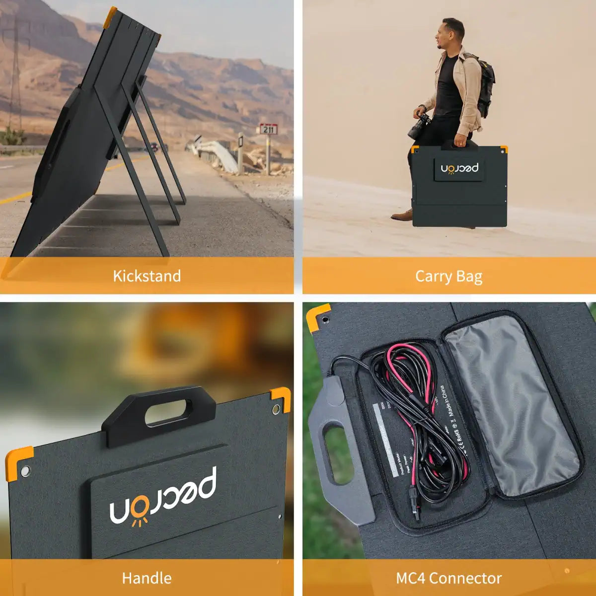 PECRON PV200 200W Portable Solar Panel product highlights