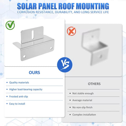 Comparison of the Solar Panel Z Brackets to other competitors