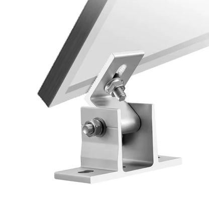 How the lower mounting brackets connect to solar panels