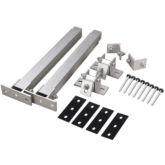 Adjustable Tilt Solar Panel Mounting Set: 15-30° Tilt Brackets
